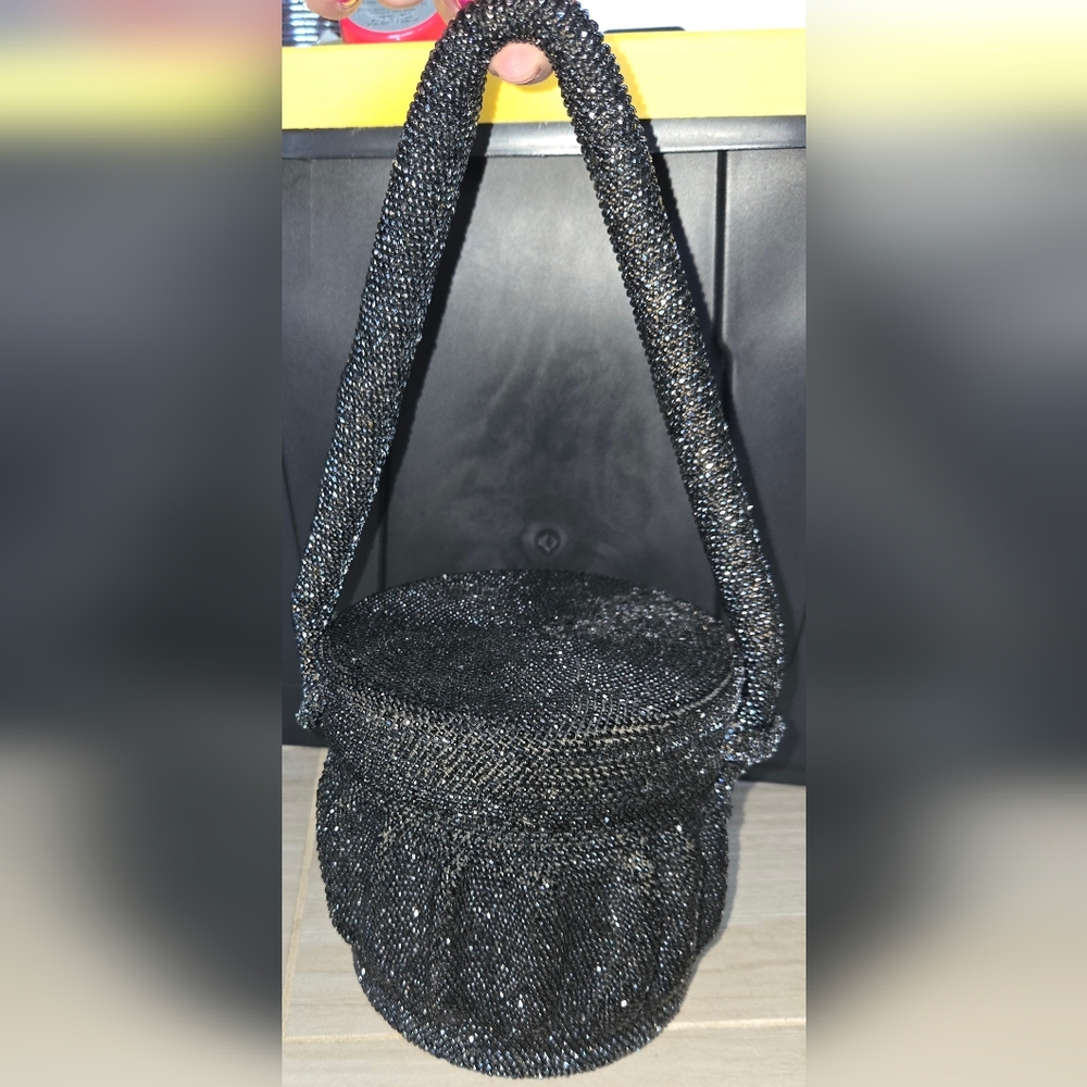 Vintage Beaded Bag With Mirror